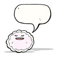 cartoon cloud with speech bubble N43