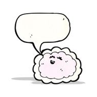 cartoon cloud with speech bubble N44