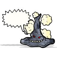 cartoon spooky witch hat