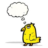 cartoon yellow bird N19