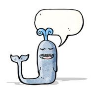 cartoon whale with speech bubble N47