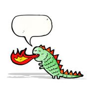 fire breathing monster cartoon N5
