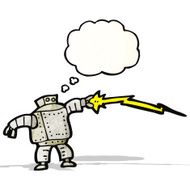 robot with thought bubble cartoon N2