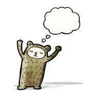 bear with thought bubble cartoon N2