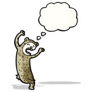 bear with thought bubble cartoon N3