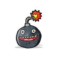 cartoon bomb with face N10