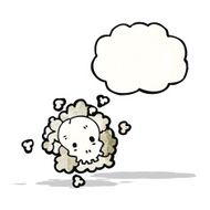 cartoon skull cloud N2