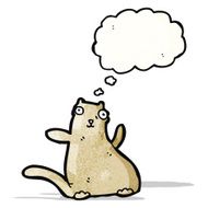 funny cat with thought bubble