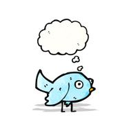 little blue bird cartoon