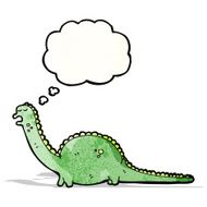 friendly dinosaur with thought bubble N3
