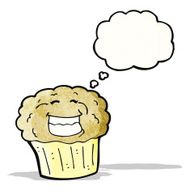 happy cartoon cupcake