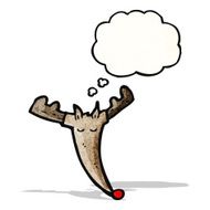 reindeer face with thought bubble N2