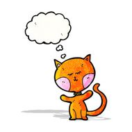 cartoon cat with thought bubble N108