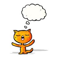 cartoon cat with thought bubble N109