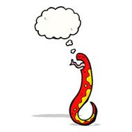 cartoon snake with thought bubble N93