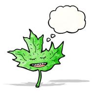 cartoon leaf with face N5