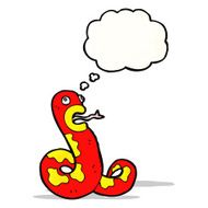 snake with thought bubble cartoon N3