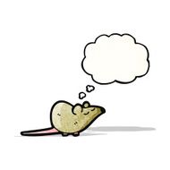 mouse with thought bubble cartoon N2