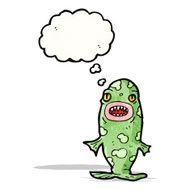 cartoon monster fish