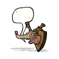 stuffed christmas reindeer head cartoon