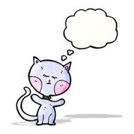 funny cat with thought bubble N4