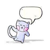 cat with speech bubble cartoon N4