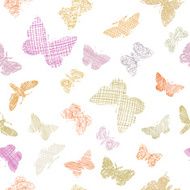 seamless pattern with decorative butterflies