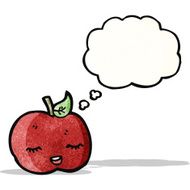 apple with thought bubble