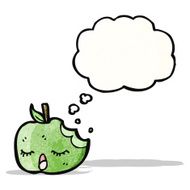 apple with thought bubble N2