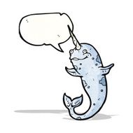 happy narwhal cartoon N2