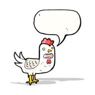 squawking rooster cartoon