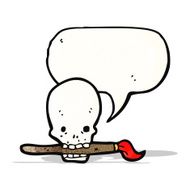 art skull symbol cartoon