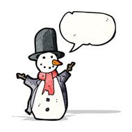 snowman with speech bubble N5