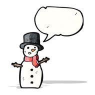 snowman with speech bubble N6