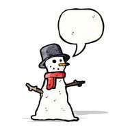 snowman with speech bubble N7