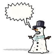 grumpy snowman cartoon