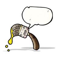 cartoon brush with speech bubble N2