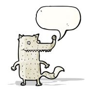wolf with speech bubble