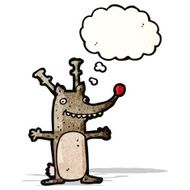 funny cartoon reindeer