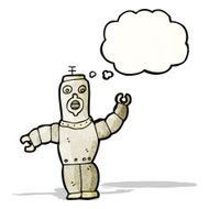 retro robot cartoon