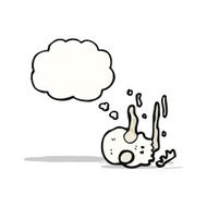 skull with thought bubble