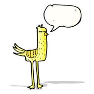 cartoon bird with speech bubble N347