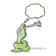 cartoon snake with thought bubble N94