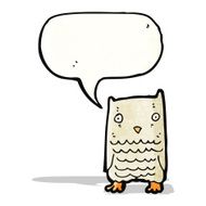 owl with speech bubble cartoon N2