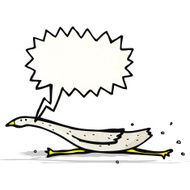 running goose cartoon