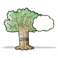 tree with thought bubble cartoon N3