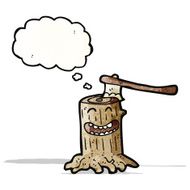 Cartoon Tree Stump N9