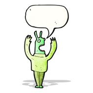 shreiking alien cartoon
