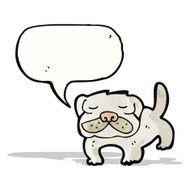 cartoon dog with speech bubble N31