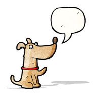 cartoon dog with speech bubble N32
